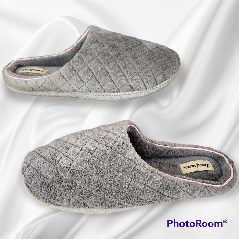Dearfoams Leslie Microfiber Terry Clog Slippers size 11/12 NWOT